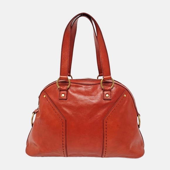 Yves Saint Laurent MUSE LEATHER SHOULDER BAG – BRICK RED - Picture 4 of 10